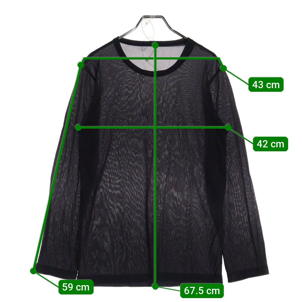 COMME des GARCONS(コムデギャルソン) 94SS キュプラシースルー 長袖 Tシャツ グレー GT-100210 AD1993