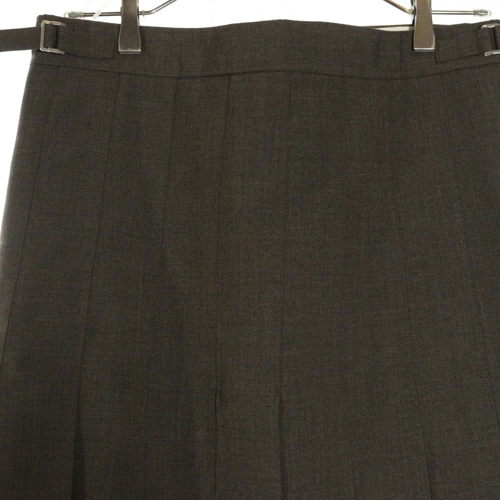 COMME des GARCONS(コムデギャルソン) 98AW ダブルベルト レイヤード ロングプリーツスカート ブラウン GS-04057S AD1998