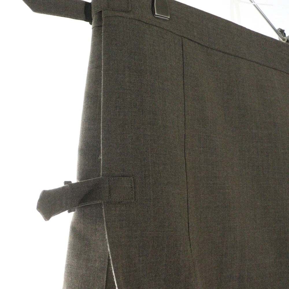 COMME des GARCONS(コムデギャルソン) 98AW ダブルベルト レイヤード ロングプリーツスカート ブラウン GS-04057S AD1998