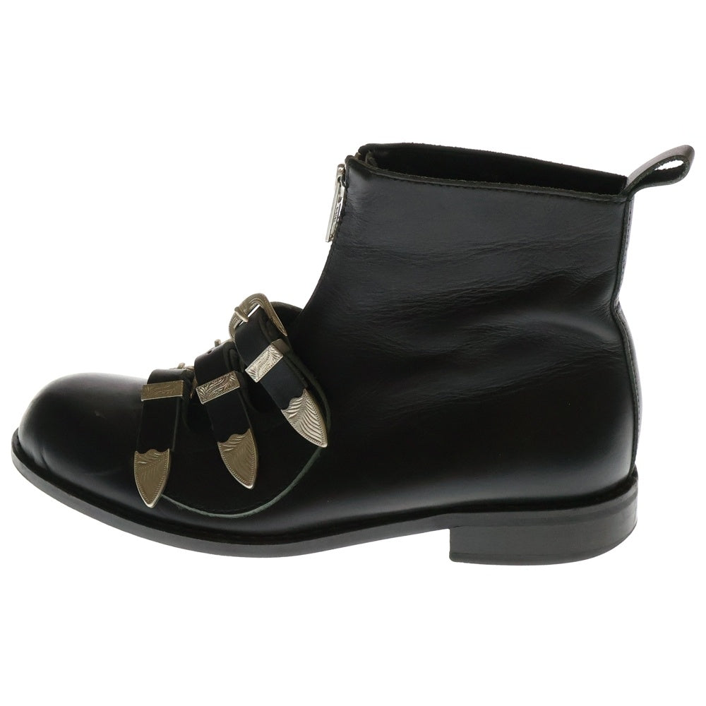 COMME des GARCONS COMME des GARCONS(コムデギャルソンコムデギャルソン) ベルクロ センタージップ ハイカット レザー ブーツ ブラック レディース