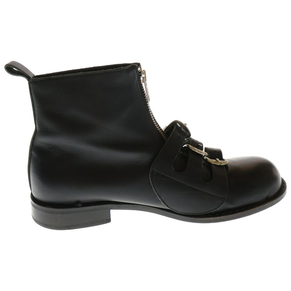 COMME des GARCONS COMME des GARCONS(コムデギャルソンコムデギャルソン) ベルクロ センタージップ ハイカット レザー ブーツ ブラック レディース