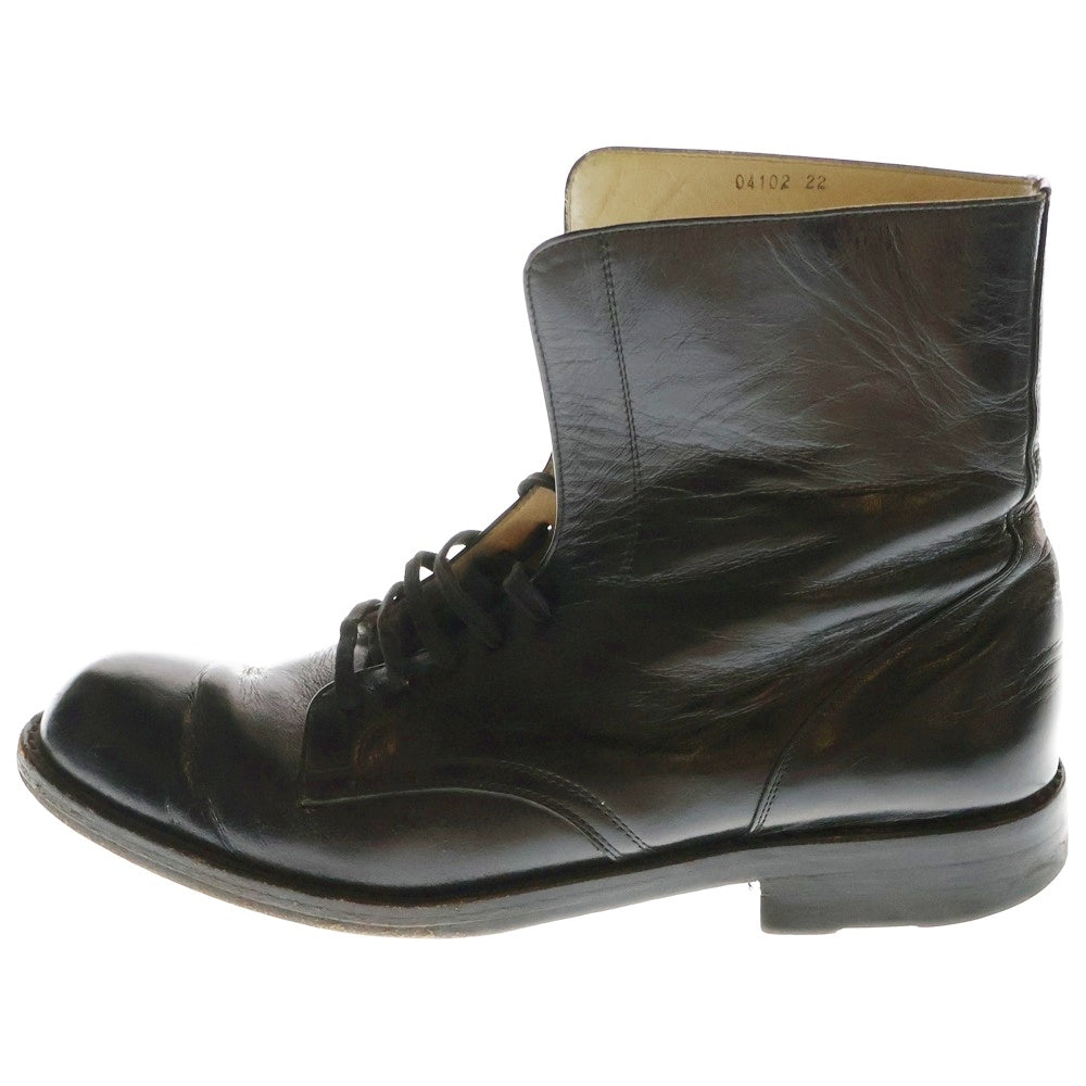 COMME des GARCONS(コムデギャルソン) レースアップ レザーブーツ ブラック レディース