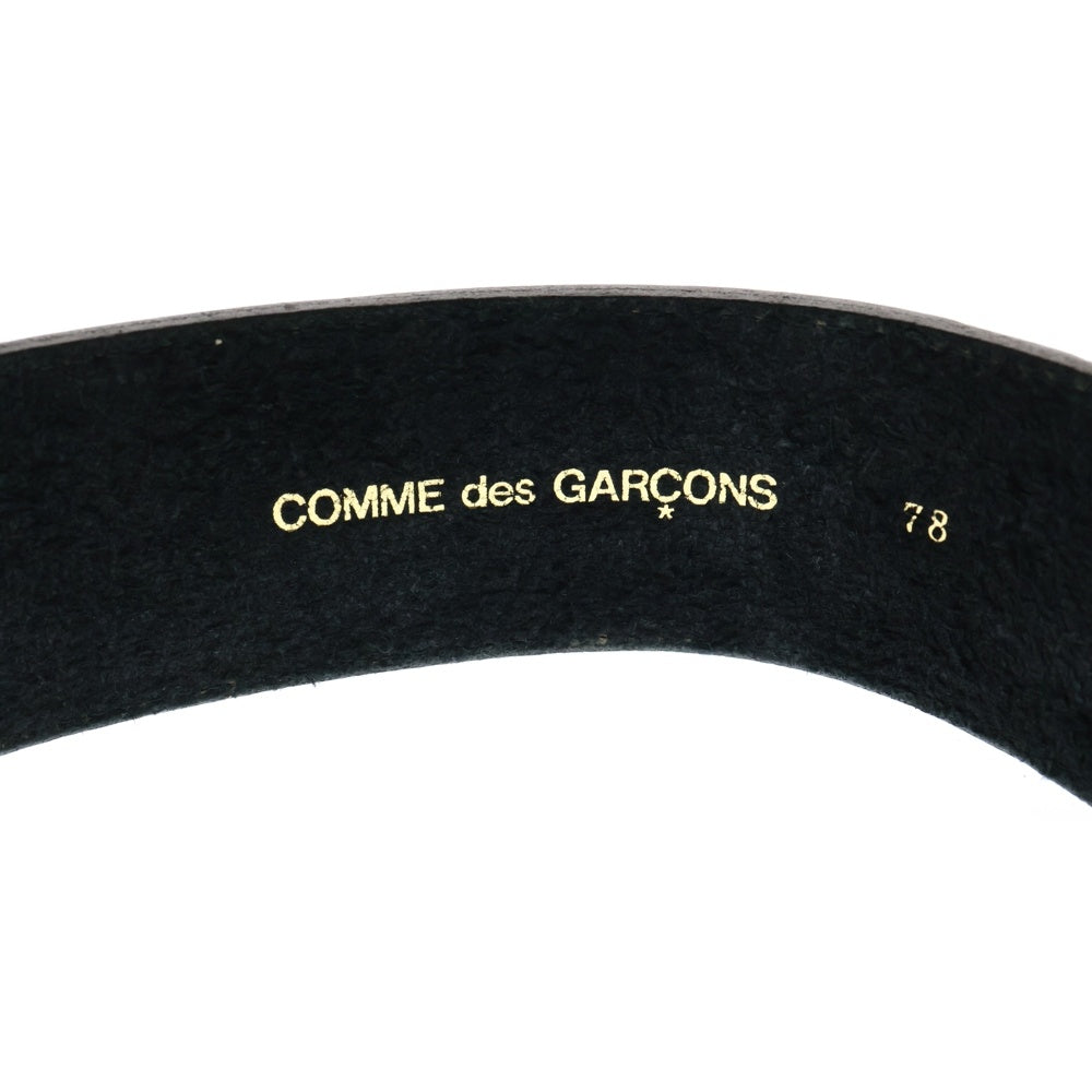 COMME des GARCONS(コムデギャルソン) ダメージ加工 レザーベルト ブラック