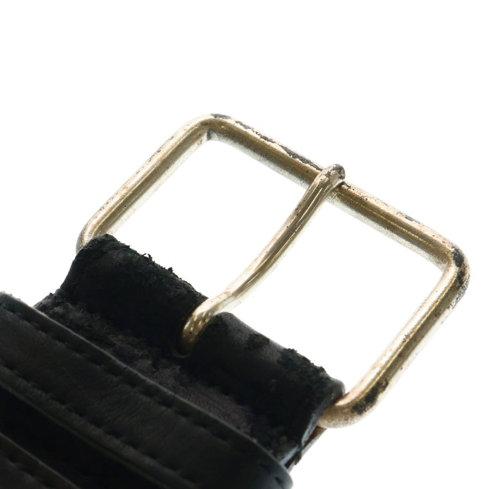 COMME des GARCONS(コムデギャルソン) ダメージ加工 レザーベルト ブラック