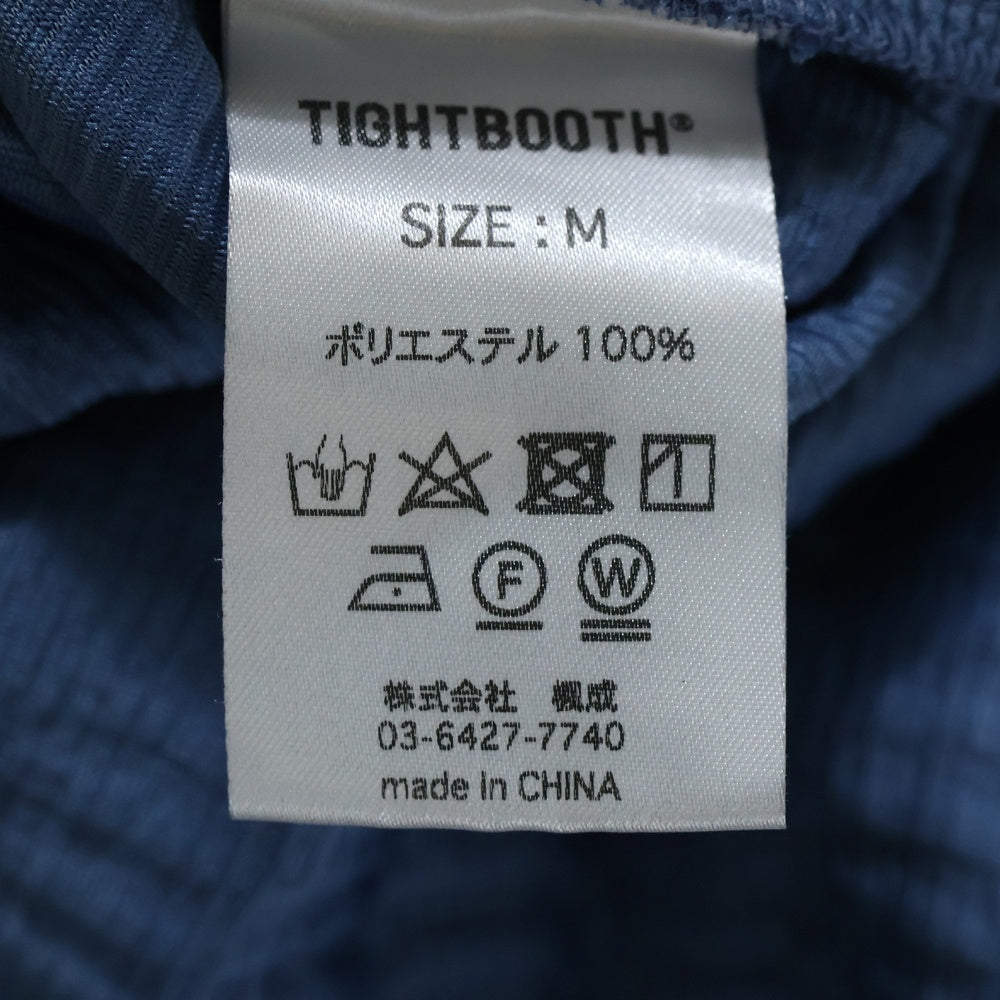 TIGHTBOOTH(タイトブース) 23SS MYSTERY GAUGE OPEN POLO ミステリーゲージ オープンポロ Vネック 半袖ニットシャツ ブルー SS23-S05