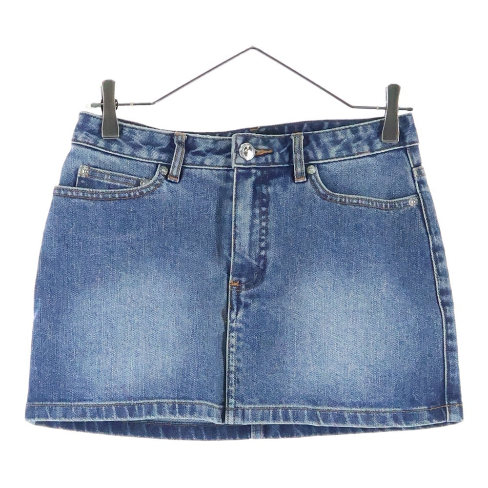 A.P.C(アーペーセー) ロゴボタン ジッパーフライ デニム ミニスカート インディゴ レディース