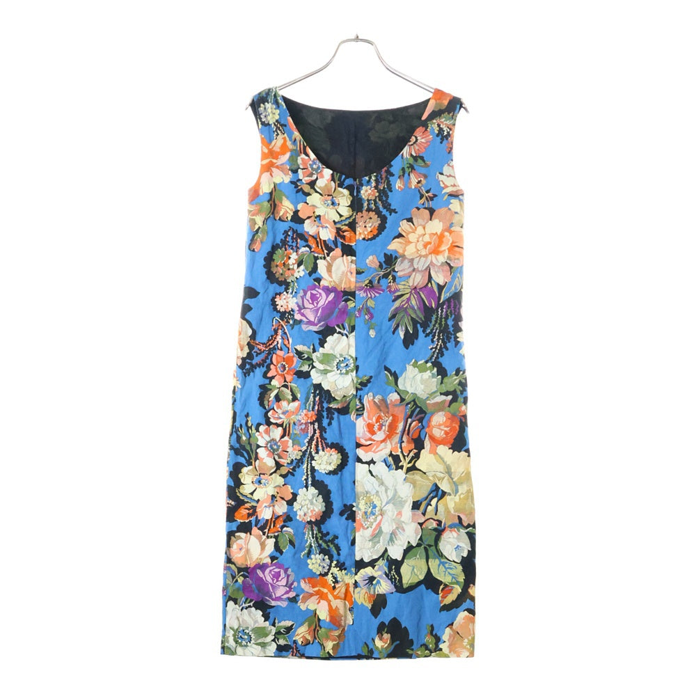 DRIES VAN NOTEN(ドリスヴァンノッテン) 花柄 コットン ノースリーブ ワンピース マルチ レディース