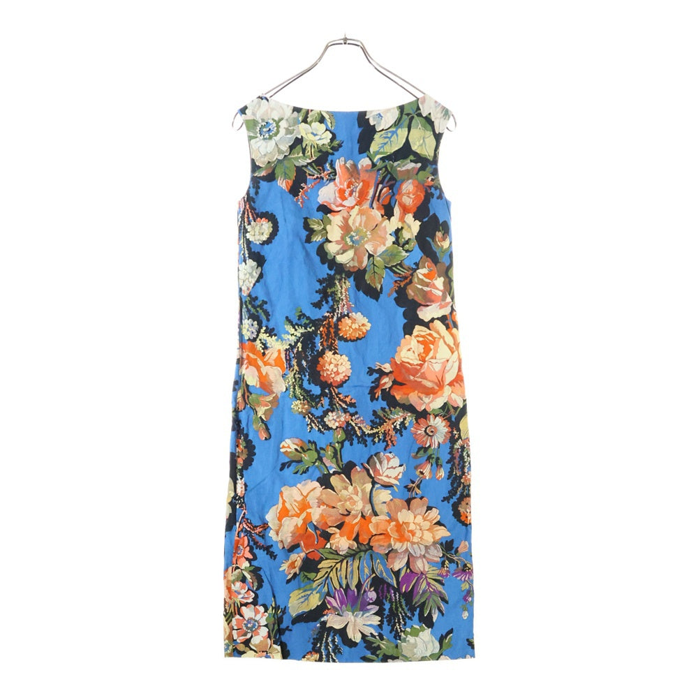 DRIES VAN NOTEN(ドリスヴァンノッテン) 花柄 コットン ノースリーブ ワンピース マルチ レディース