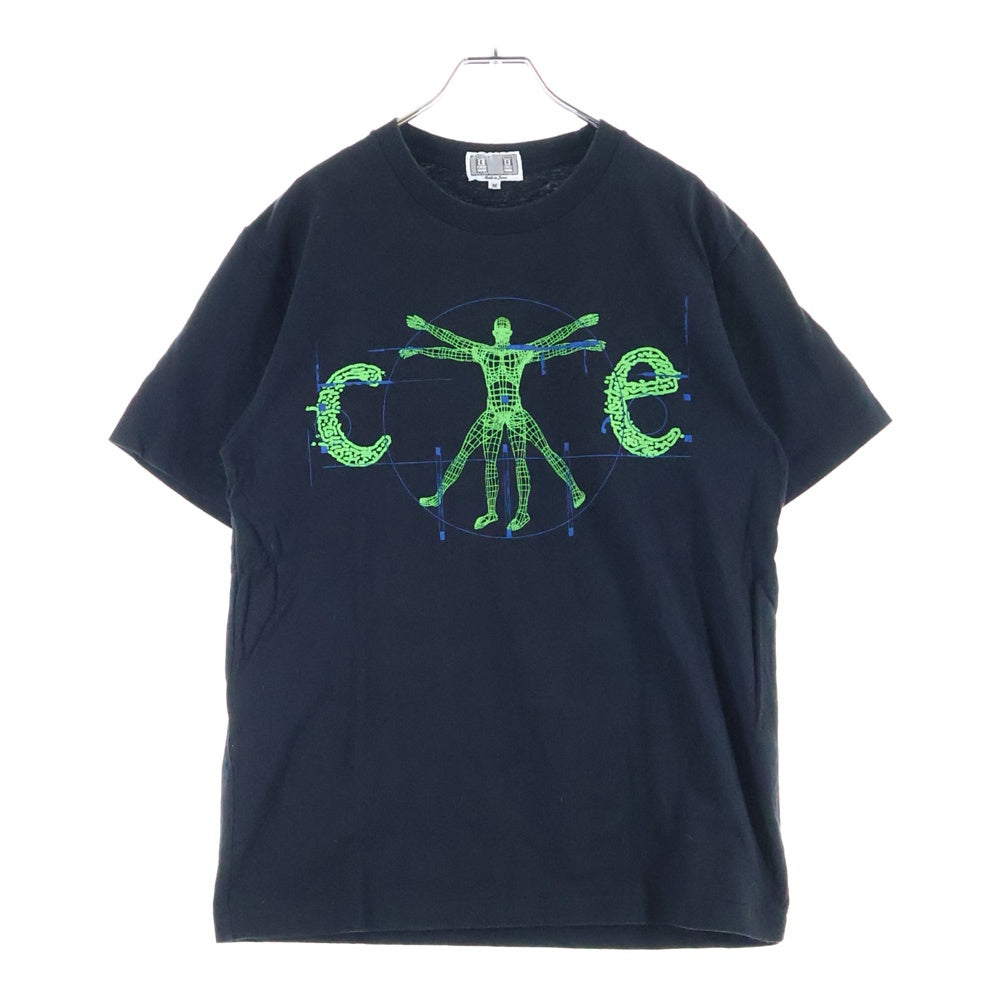 C.E(シーイー) ウィトルウィウスプリント クルーネック半袖Tシャツ カットソー ブラック