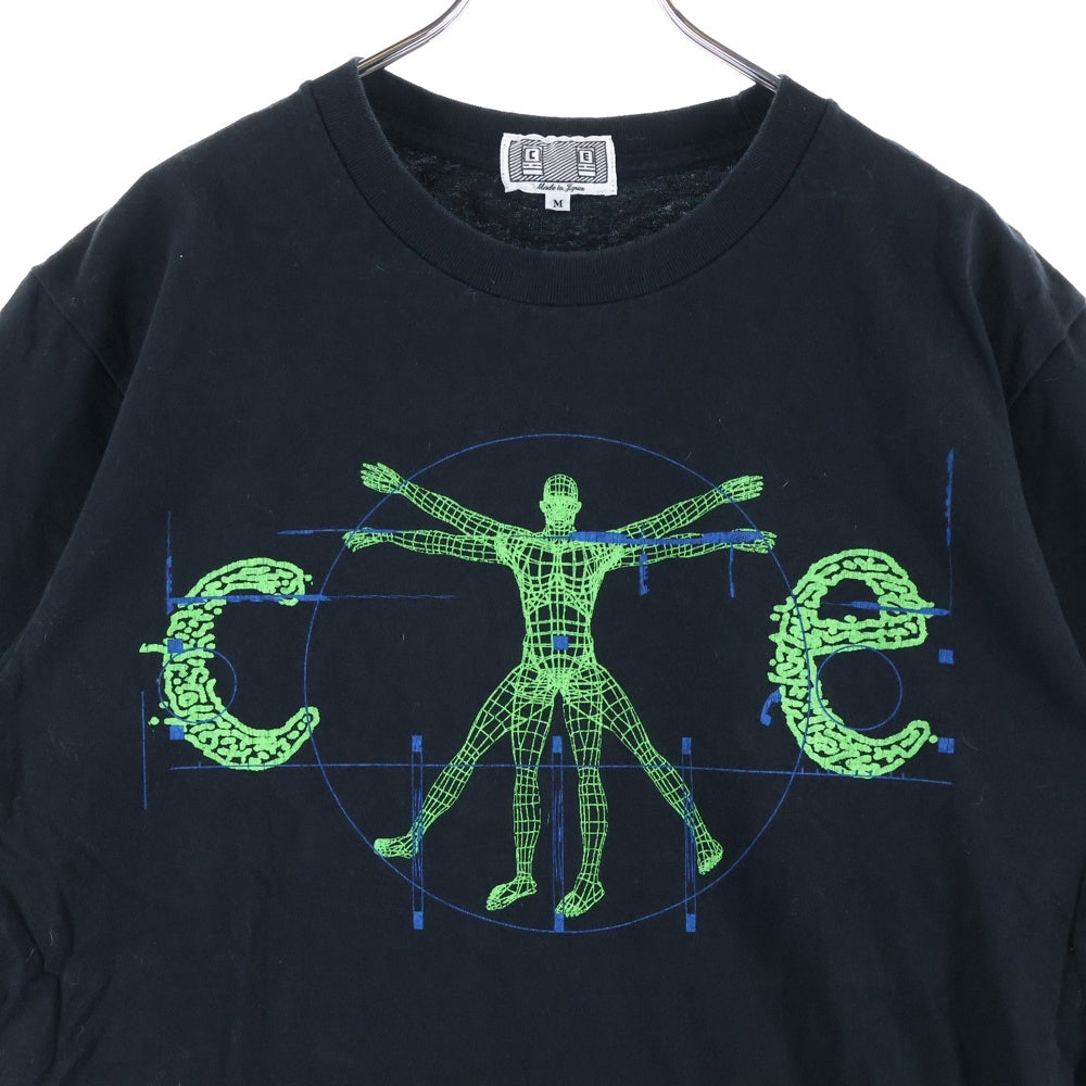 C.E(シーイー) ウィトルウィウスプリント クルーネック半袖Tシャツ カットソー ブラック