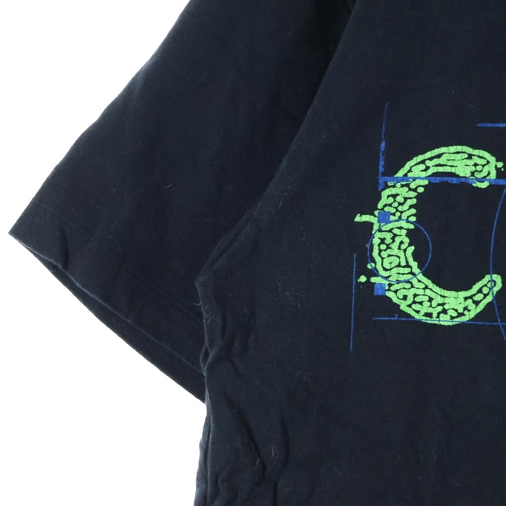 C.E(シーイー) ウィトルウィウスプリント クルーネック半袖Tシャツ カットソー ブラック