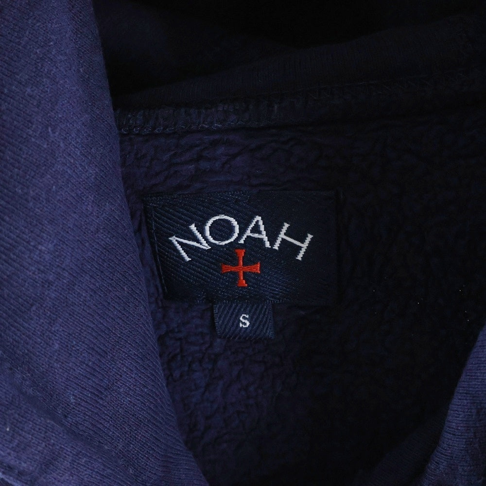 NOAH(ノア) フロントエンブロイダリー スウェットフーディ プルオーバーパーカー ネイビー 20-070-122-0035-1-0