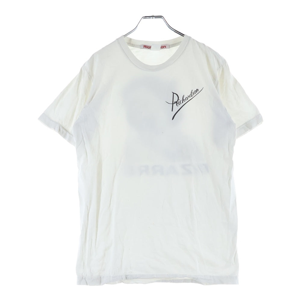Richardson(リチャードソン) MAGAZINE BIZARRE TEE マガジンビザール プリント クルーネック半袖Tシャツ カットソー ホワイト