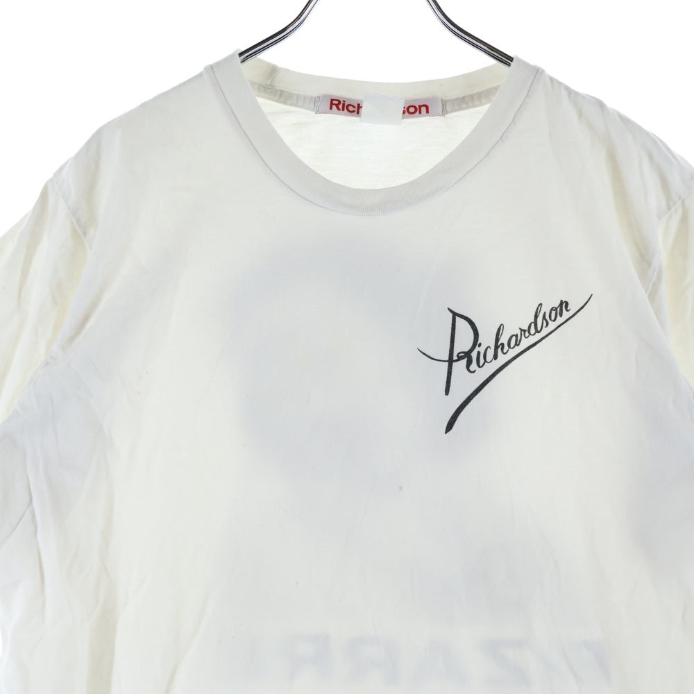 Richardson(リチャードソン) MAGAZINE BIZARRE TEE マガジンビザール プリント クルーネック半袖Tシャツ カットソー ホワイト