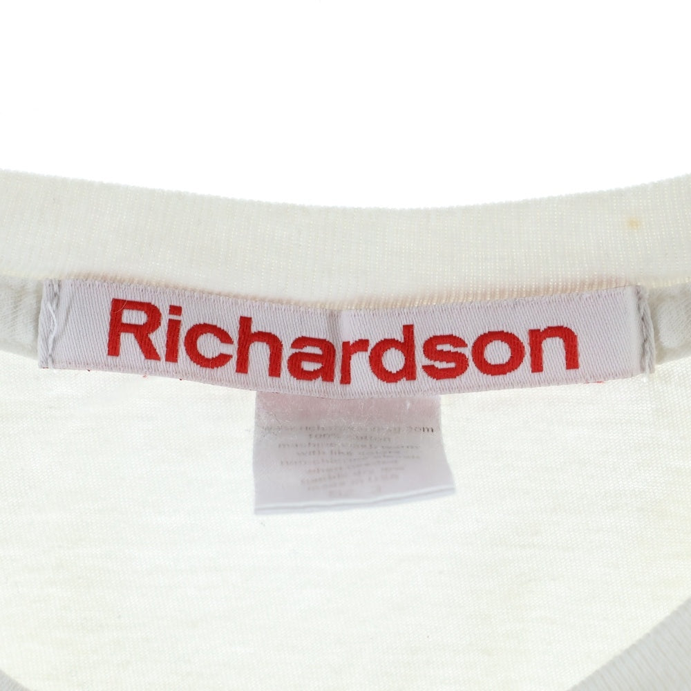 Richardson(リチャードソン) MAGAZINE BIZARRE TEE マガジンビザール プリント クルーネック半袖Tシャツ カットソー ホワイト