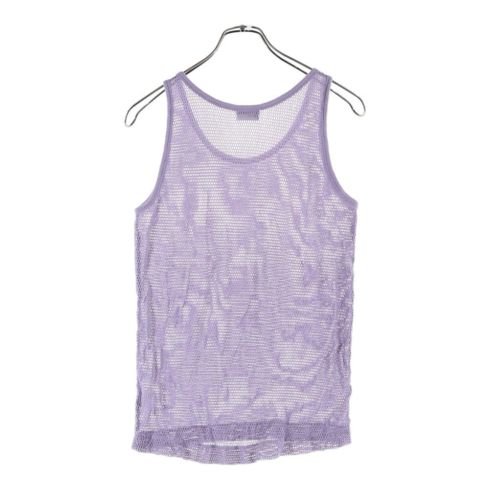 DRIES VAN NOTEN(ドリスヴァンノッテン) メッシュ コットンノースリーブ タンクトップ パープル レディース