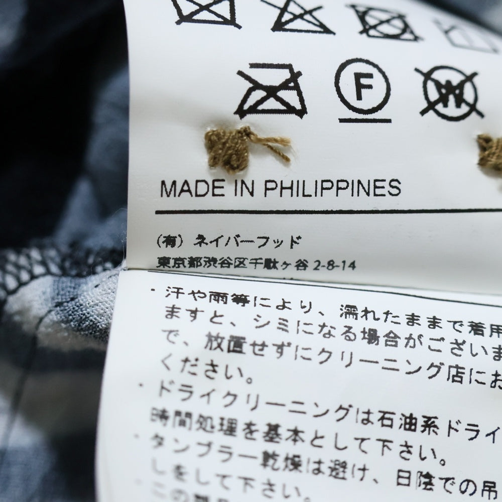 NEIGHBORHOOD(ネイバーフッド) 18SS OTHA FISH.ALOHA レーヨン ボタンフライ 長袖アロハシャツ ブラック 181TSNH-SHM03