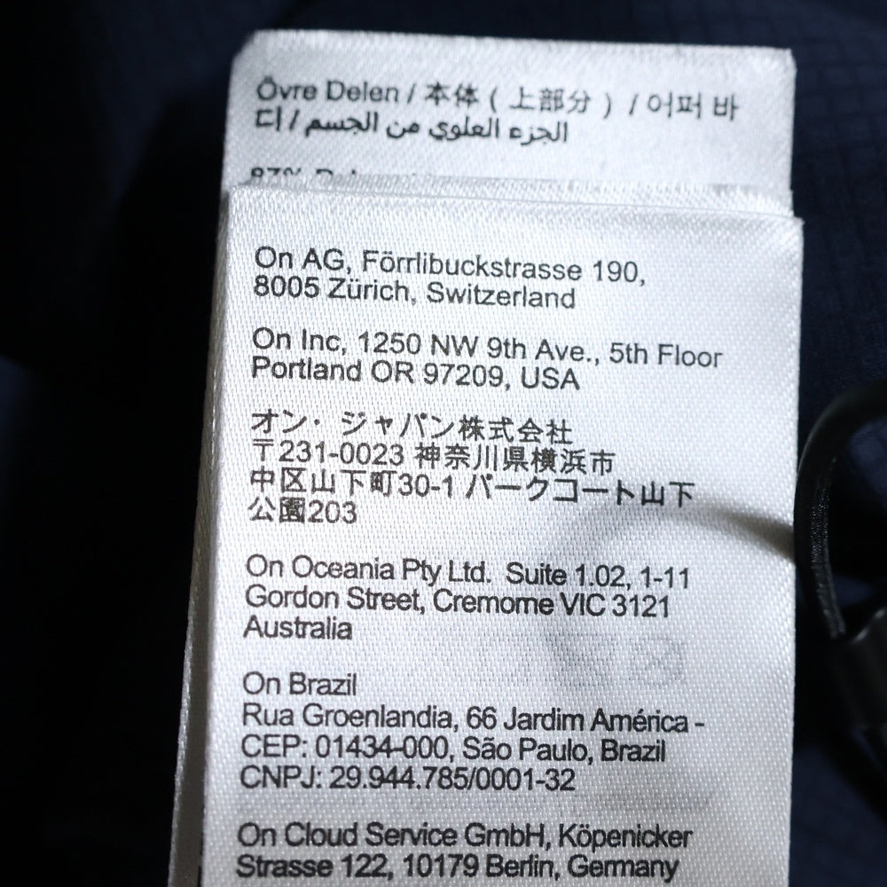 On(オン) CORE JACKET ロゴプリント ジップポケット フーデッドナイロンジャケット ブルー 1ME10330133