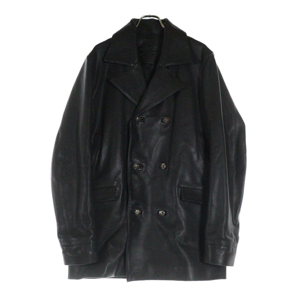 CHROME HEARTS(クロムハーツ) U FELONY Leather P Coat レザー Pコート ブラック