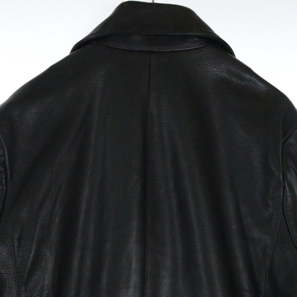 CHROME HEARTS(クロムハーツ) U FELONY Leather P Coat レザー Pコート ブラック