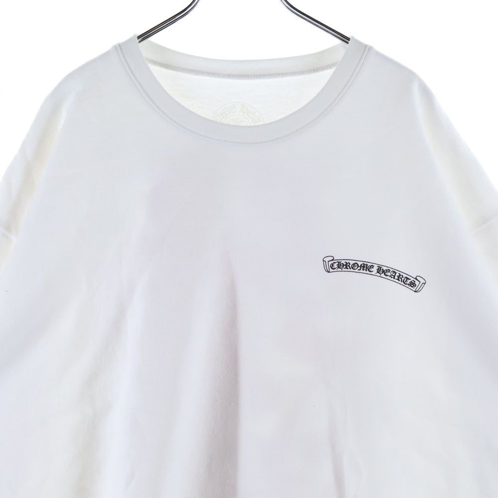 CHROME HEARTS(クロムハーツ) DAGGER EYE CHART SWTSHRT ダガー クルーネックスウェットトレーナー ホワイト