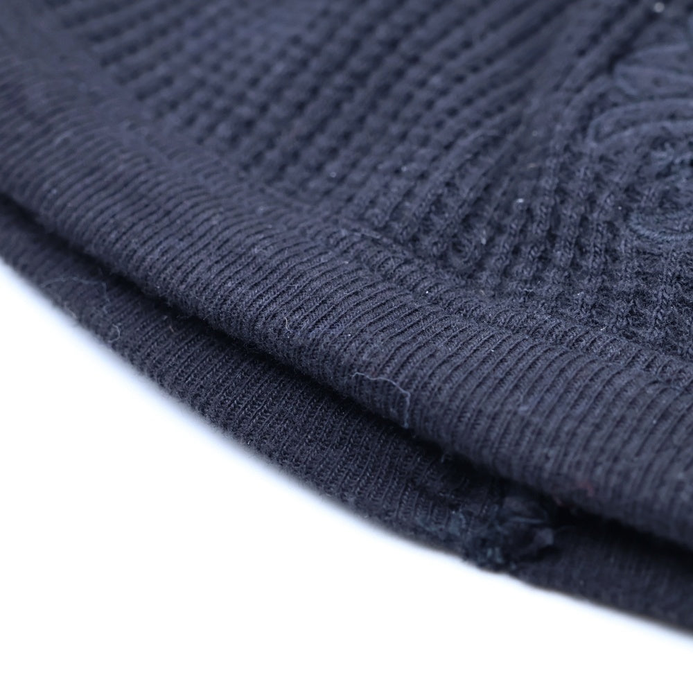 CHROME HEARTS(クロムハーツ) THERMAL BEANIE サーマルビーニー クロス刺繍 ニットキャップ 帽子 ブラック