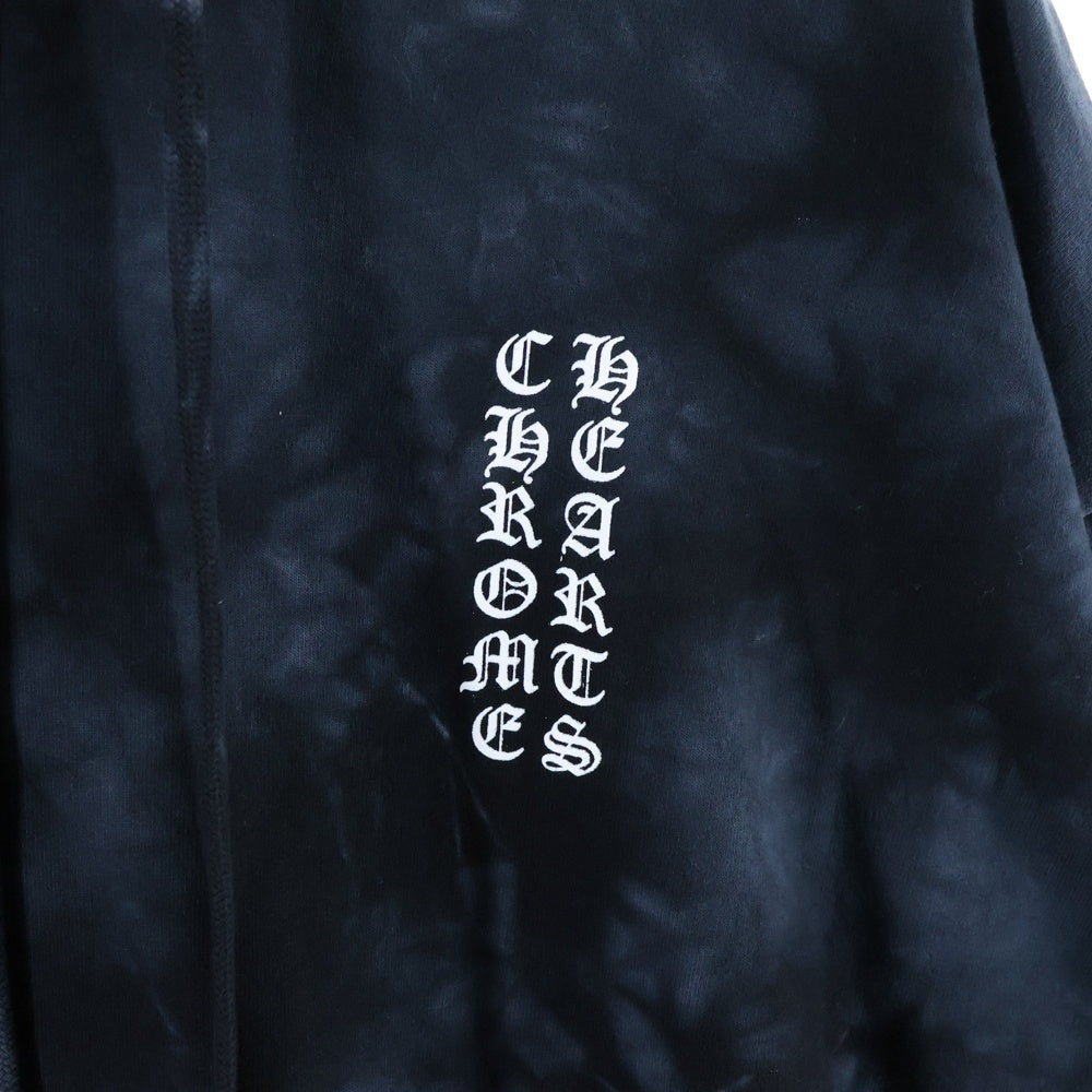 CHROME HEARTS(クロムハーツ) SWTSHRT PLVR タイダイ染めバックホースシュープルオーバーパーカー ネイビー