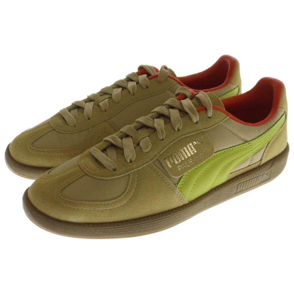 PUMA(プーマ) PALERMO OG パレルモ OG スウェードローカットスニーカー ベージュ/グリーン US9/27cm 383011-04