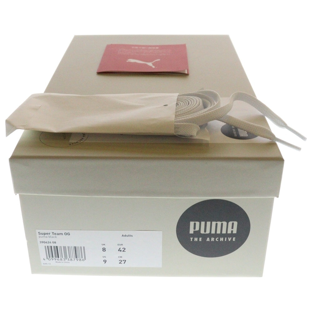 PUMA(プーマ) SUPER TEAM OG スーパーチーム OG スウェードローカットスニーカー ブラック/ホワイト US9/27cm 390424-08