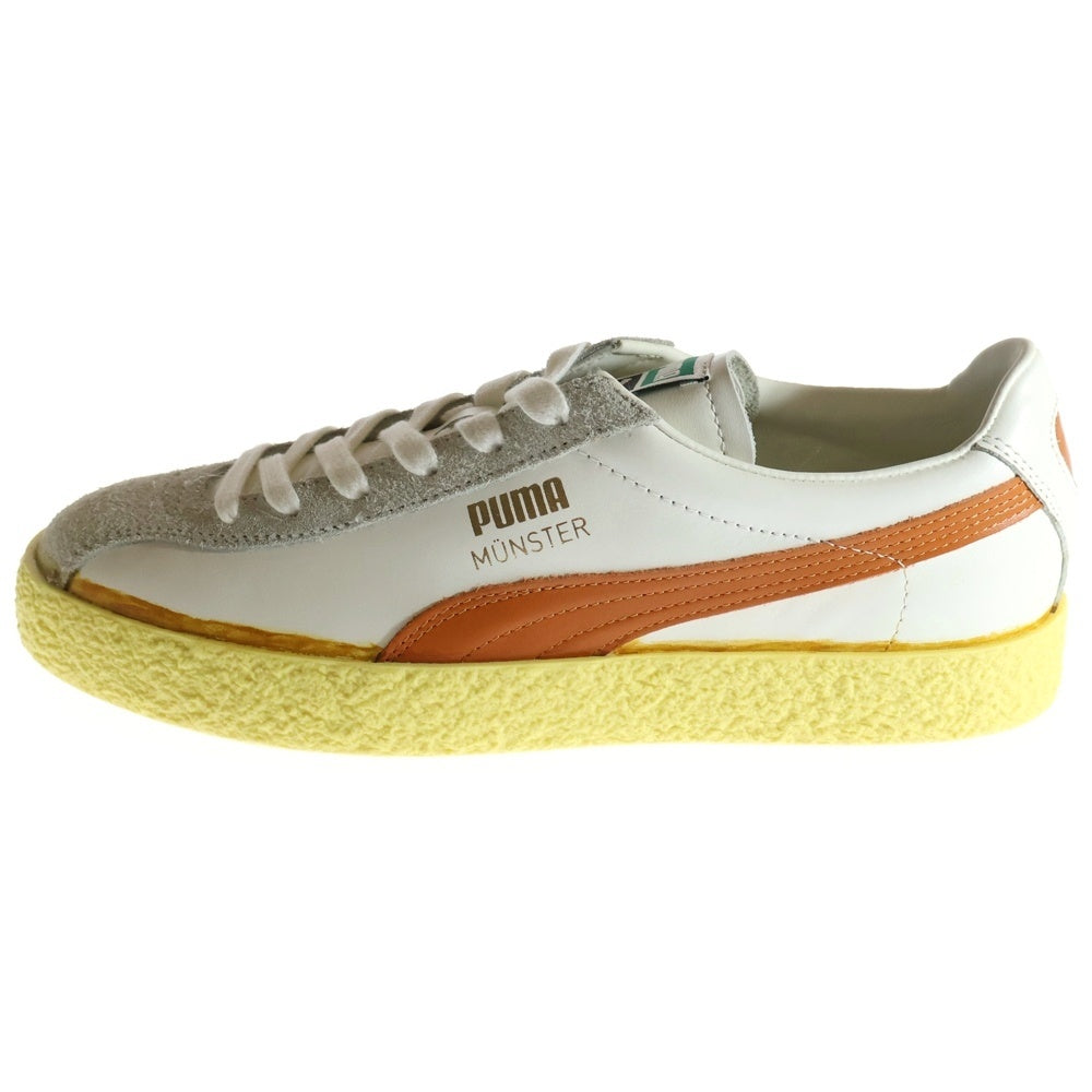 PUMA(プーマ) MUENSTER THE NEVERWORN ミュンスター ザ ネバーウォーン スウェードローカットスニーカー ホワイト/オレンジ US9/27cm 384401-01