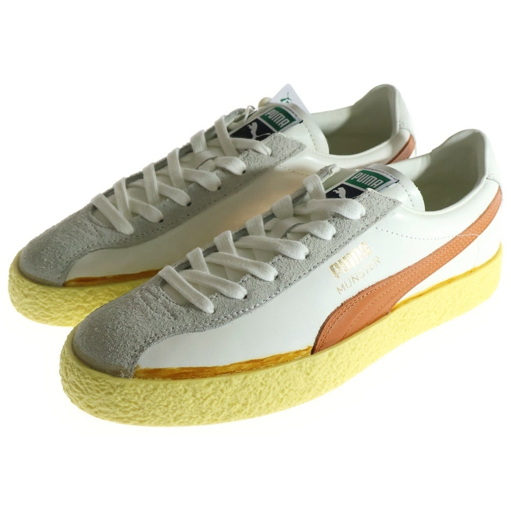 PUMA(プーマ) MUENSTER THE NEVERWORN ミュンスター ザ ネバーウォーン スウェードローカットスニーカー ホワイト/オレンジ US9/27cm 384401-01