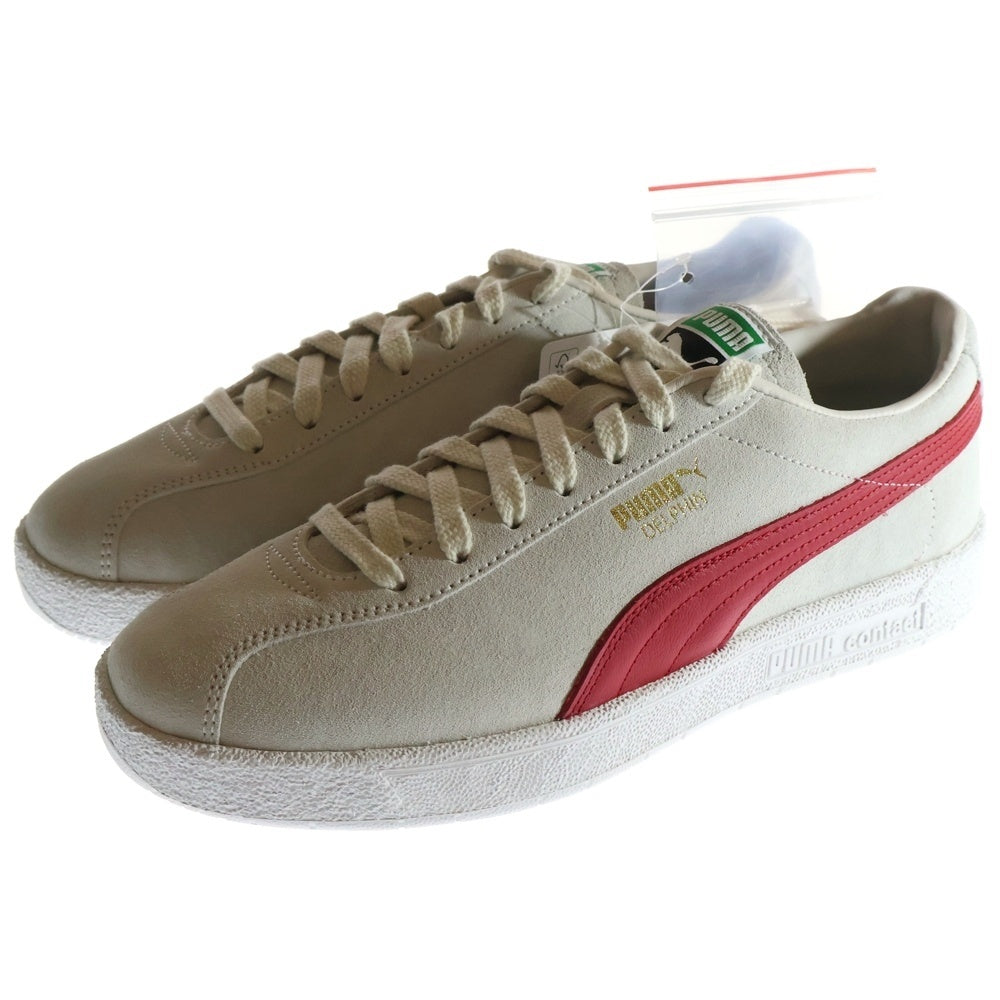 PUMA(プーマ) DELPHIN PRM デルフィン プレミアム スウェードローカットスニーカー グレー/レッド US9/27cm 374981-05