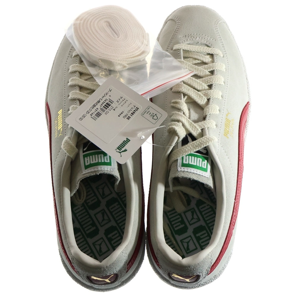 PUMA(プーマ) DELPHIN PRM デルフィン プレミアム スウェードローカットスニーカー グレー/レッド US9/27cm 374981-05