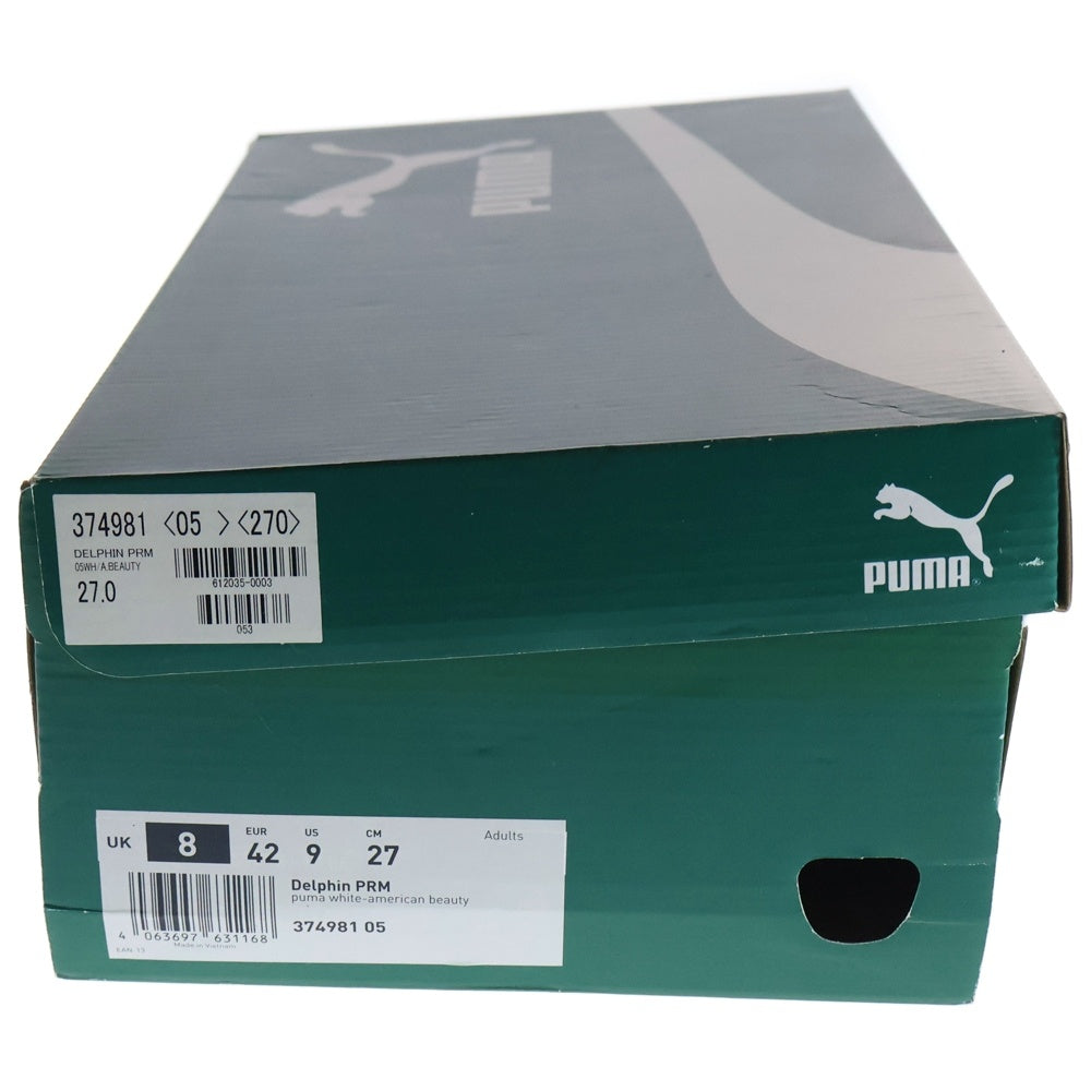 PUMA(プーマ) DELPHIN PRM デルフィン プレミアム スウェードローカットスニーカー グレー/レッド US9/27cm 374981-05