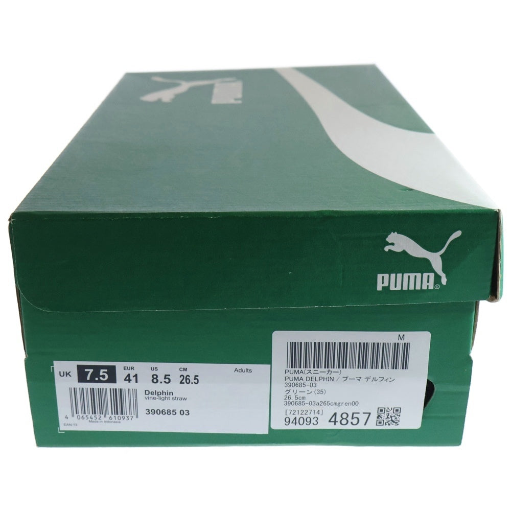 PUMA(プーマ) DELPHIN デルフィン スウェードローカットスニーカー グリーン/ベージュ US8.5/26.5cm 390685-03