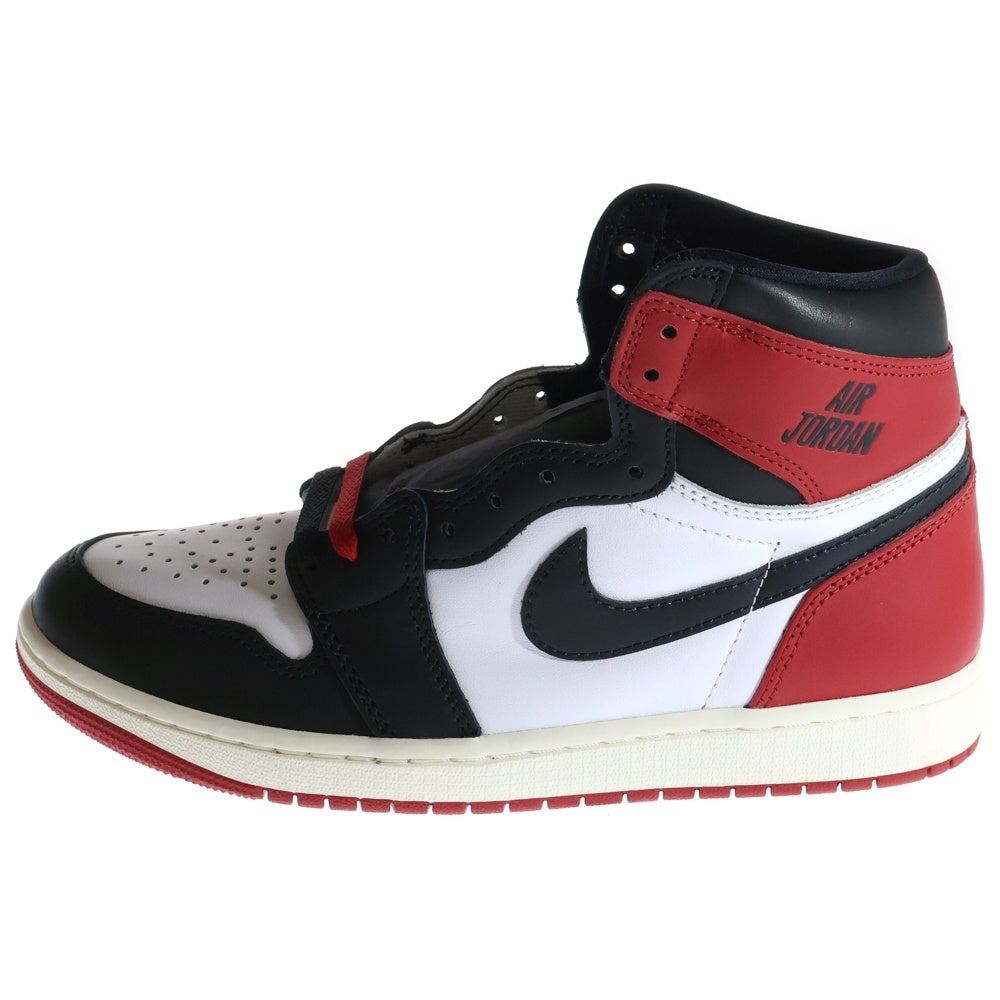 NIKE(ナイキ) AIR JORDAN 1 RETRO HIGH OG エアジョーダン1 レトロ ブラックトゥリイマジンド ハイカットスニーカー ホワイト/ブラック/レッド US9/27cm DZ5485-106