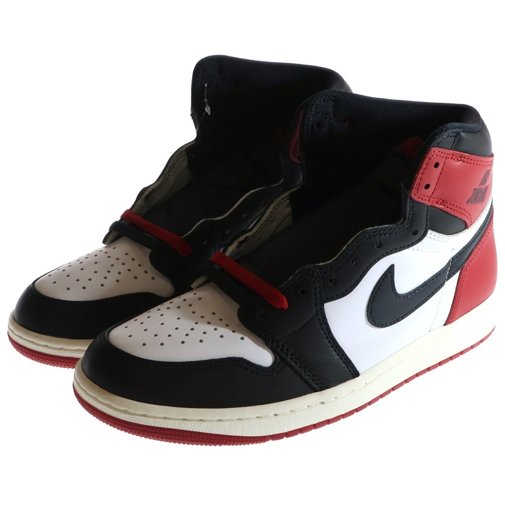 NIKE(ナイキ) AIR JORDAN 1 RETRO HIGH OG エアジョーダン1 レトロ ブラックトゥリイマジンド ハイカットスニーカー ホワイト/ブラック/レッド US9/27cm DZ5485-106