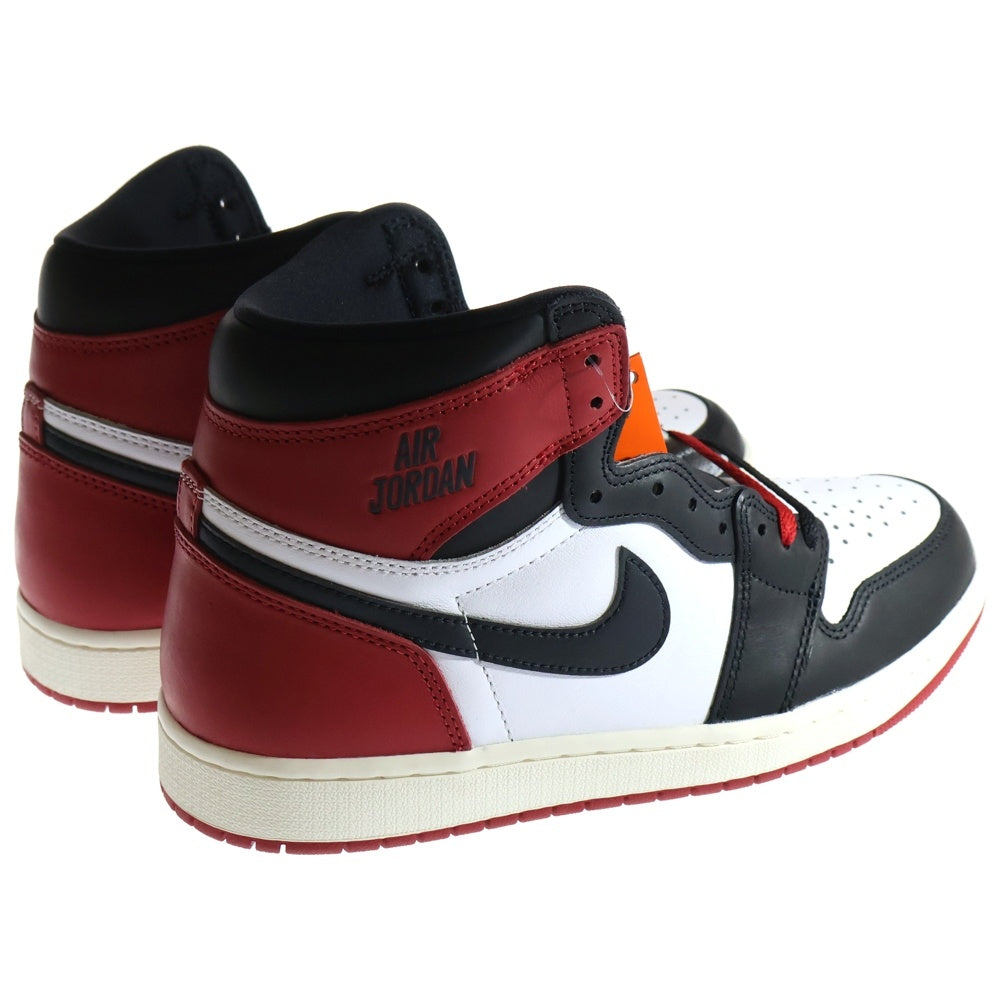 NIKE(ナイキ) AIR JORDAN 1 RETRO HIGH OG エアジョーダン1 レトロ ブラックトゥリイマジンド ハイカットスニーカー ホワイト/ブラック/レッド US9/27cm DZ5485-106