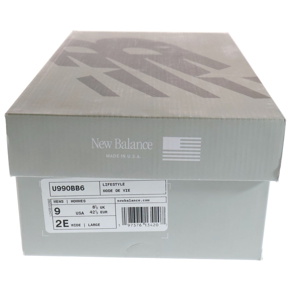 New Balance(ニューバランス) U990BB6 USA製 スエード ローカットスニーカー ブラック US9/27cm