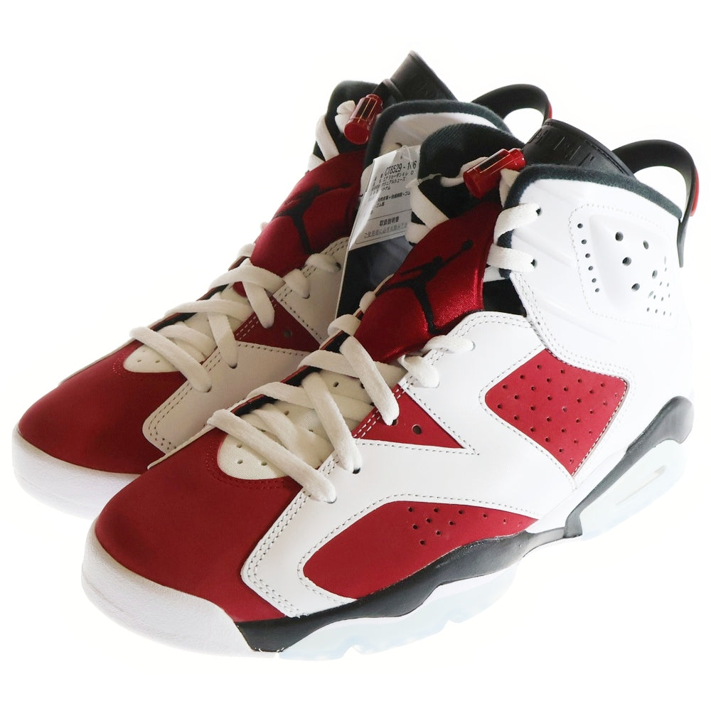 NIKE(ナイキ) AIR JORDAN 6 RETRO CARMINE エアジョーダン6 カーマイン ハイカットスニーカー ホワイト/レッド US9.5/27.5cm CT8529-106