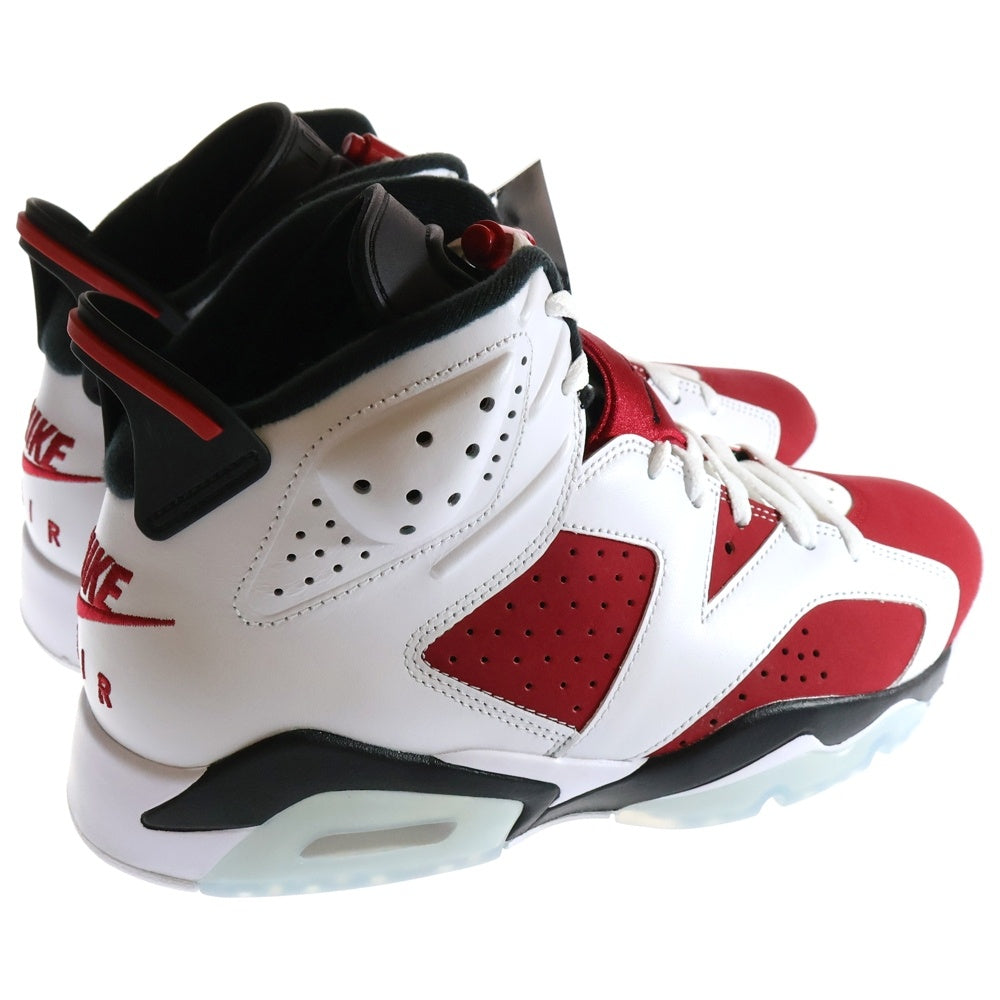 NIKE(ナイキ) AIR JORDAN 6 RETRO CARMINE エアジョーダン6 カーマイン ハイカットスニーカー ホワイト/レッド US9.5/27.5cm CT8529-106