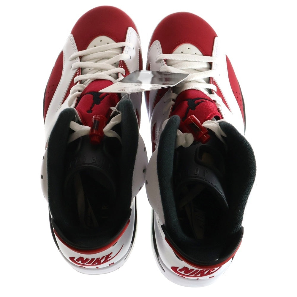 NIKE(ナイキ) AIR JORDAN 6 RETRO CARMINE エアジョーダン6 カーマイン ハイカットスニーカー ホワイト/レッド US9.5/27.5cm CT8529-106