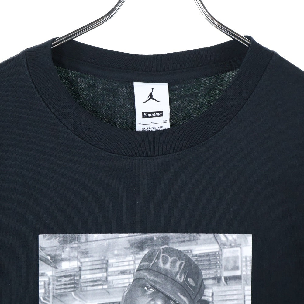 SUPREME(シュプリーム) 24AW ×Jordan Biggie S/S Top ジョーダン ビギー フォトプリント クルーネック 半袖Tシャツカットソー ブラック HJ8385-010