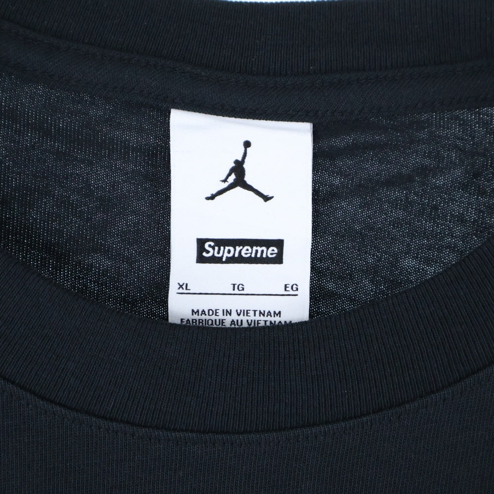 SUPREME(シュプリーム) 24AW ×Jordan Biggie S/S Top ジョーダン ビギー フォトプリント クルーネック 半袖Tシャツカットソー ブラック HJ8385-010