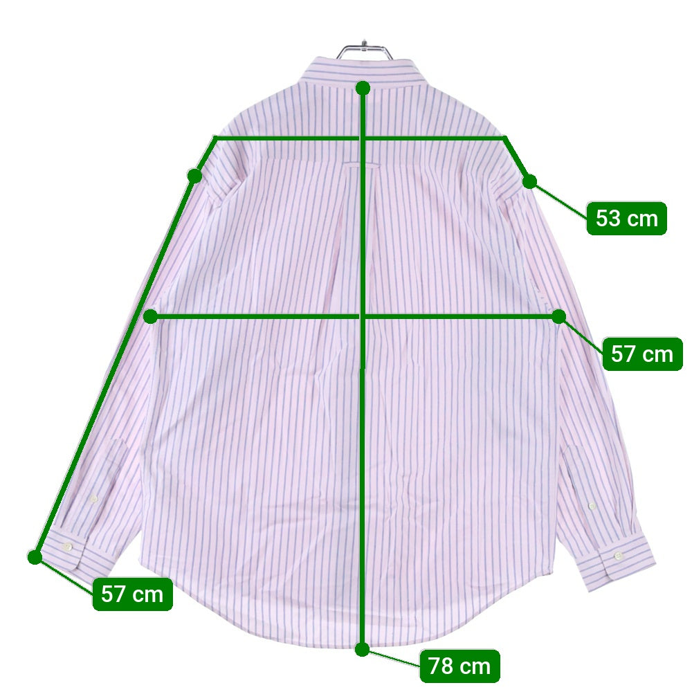DESCENDANT(ディセンダント) KENNEDY'S STRIPE B.D LS SHIRT ケネディーズ ストライプ ボタンダウン 長袖シャツ ピンク/ブルー