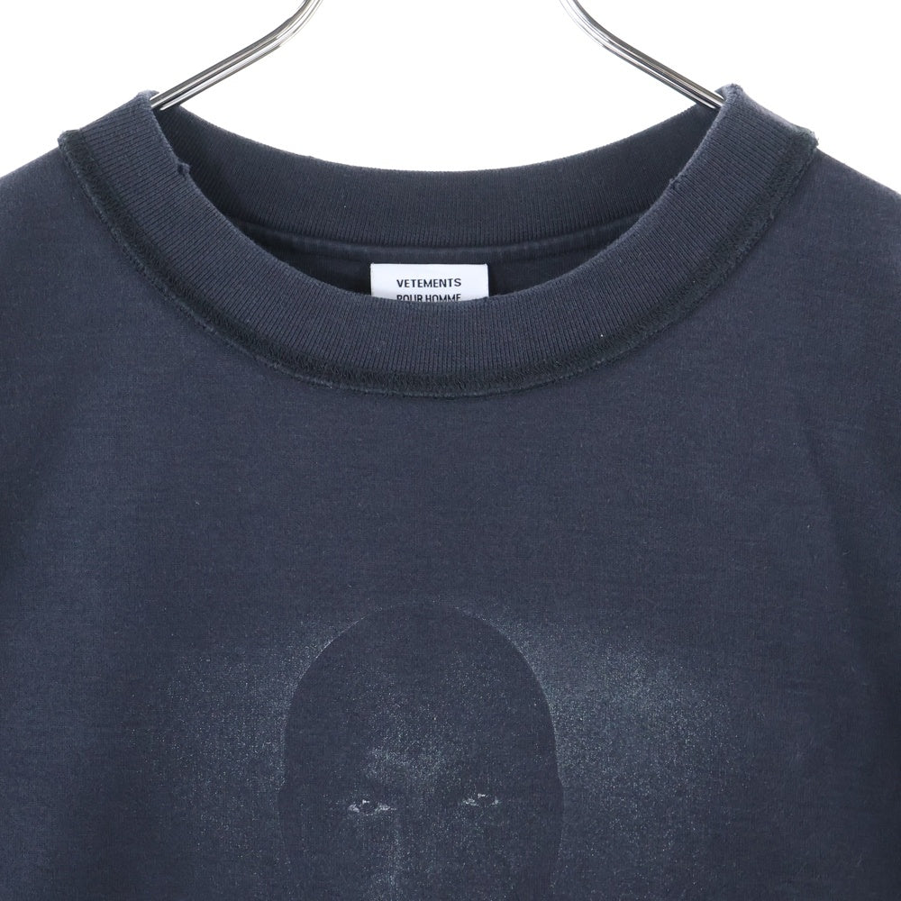 VETEMENTS(ヴェトモン) 18AW BFRND インサイドアウト クルーネック長袖Tシャツ カットソー ブラック MAH19TR204