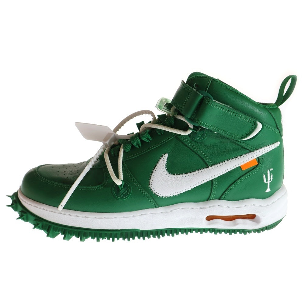 NIKE(ナイキ) ×OFF-WHITE AIR FORCE 1 MID Pine Green オフホワイト エアフォースワン ミッドカットスニーカー グリーン US11/29cm DR0500-300