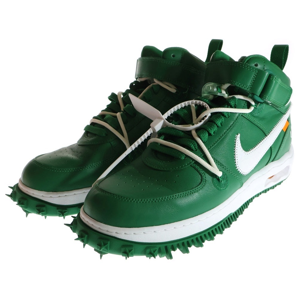 NIKE(ナイキ) ×OFF-WHITE AIR FORCE 1 MID Pine Green オフホワイト エアフォースワン ミッドカットスニーカー グリーン US11/29cm DR0500-300