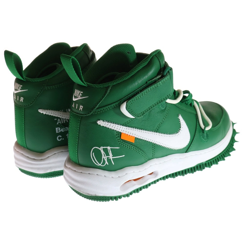 NIKE(ナイキ) ×OFF-WHITE AIR FORCE 1 MID Pine Green オフホワイト エアフォースワン ミッドカットスニーカー グリーン US11/29cm DR0500-300