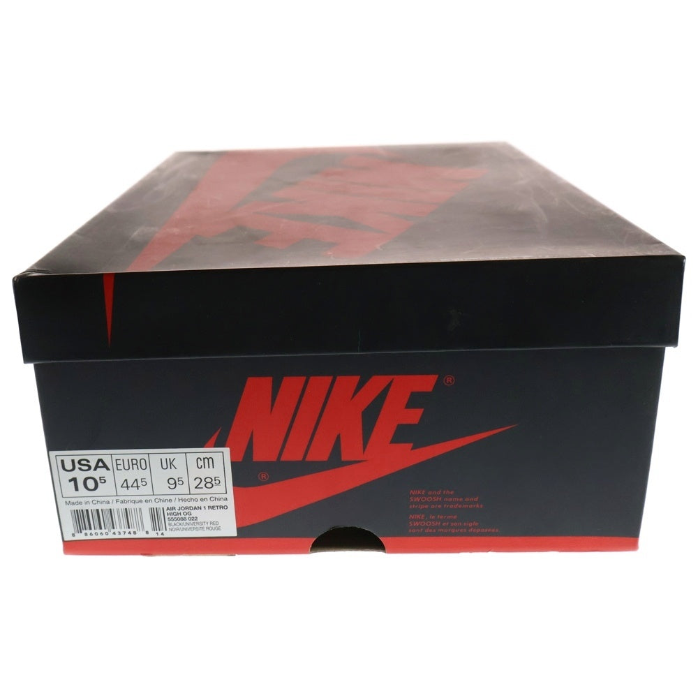 NIKE(ナイキ) AIR JORDAN 1 RETRO HIGH OG TRIPLE BLACK エアジョーダン1 ハイ OG トリプルブラック ハイカットスニーカー ブラック US10.5/28.5cm 555088-022
